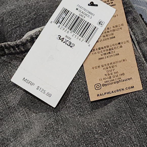 SOLD!!! Polo Ralph Lauren  Men’s Sullivan Slim Distressed Jeanns - Grey - 34×32 - Picture 5 of 12